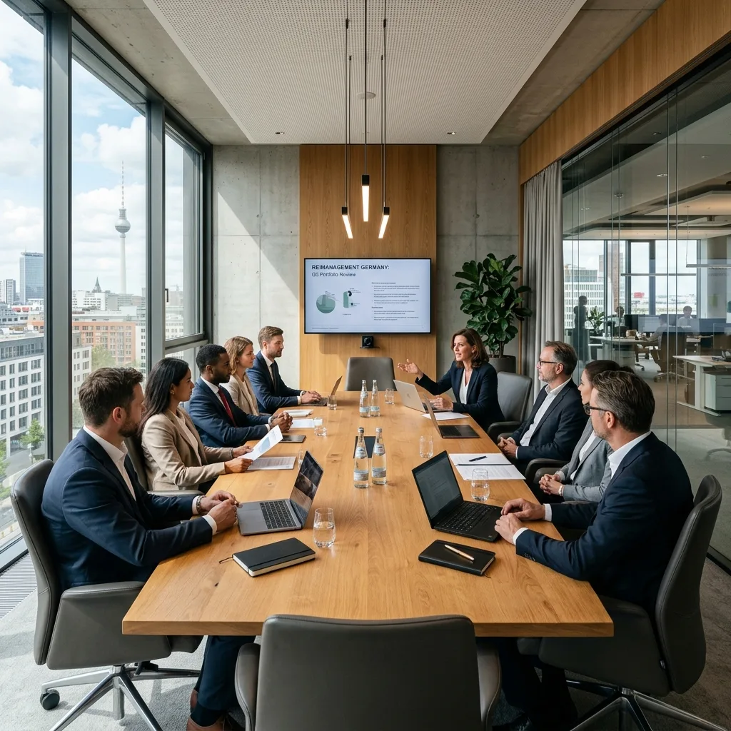 Eigentümerversammlung am Konferenztisch